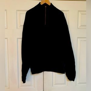 Flipshore Half-Zip Reversible Sweatshirt. Black on one side and Brown the other